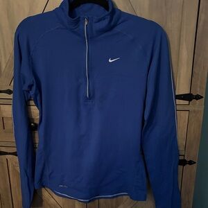 Nike Women's Royal Blue Long Sleeve Half-Zip Jacket